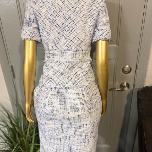 Nine West Blue and White Tweed Skirt Set - Picture 6 of 10